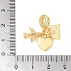 Rack Plating Brass Pave Clear Cubic Zirconia European Dangle Charms KK-P279-46G-3