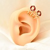 Lip Brass Micro Pave Clear Cubic Zirconia Cuff Earrings EJEW-C186-16G-3