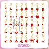 40Pcs Alloy Enamel Shoes Charms HJEW-PH02499-2