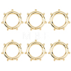 6Pcs Brass Spring Gate Rings KK-SC0007-74-7