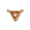 304 Stainless Steel Pave Cubic Zirconia Pendants STAS-OY010-81G-1
