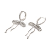 Brass Micro Pave Clear Cubic Zirconia Huggie Hoop Earrings for Women EJEW-A040-11P-2