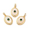 Brass Pave Cubic Zirconia Pendants KK-I703-08G-01-2