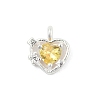 925 Sterling Silver Micro Pave Cubic Zirconia Pendants STER-Q002-02B-1