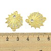 Rack Plating Brass Pave Clear Cubic Zirconia Star Connector Links KK-B091-38G-3