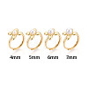 Flower Brass Adjustable Rings Setting KK-T079-20G-4