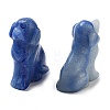 Dyed & Heated Natural Blue Aventurine Carved Dog Figurines DJEW-L023-A07-1