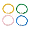 Natural & Dyed Malaysia Jade Beads Stretch Bracelets for Women BJEW-JB13272-2