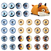 32Pcs 8 Colors Glass Cabochons GLAA-FH0001-92-1