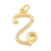 Brass Micro Pave Clear Cubic Zirconia Pendants CU-CBA7939-01Z-G-1