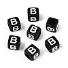 Initial Acrylic Horizontal Hole Beads OACR-ZX006-35B-1