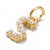 Rack Plating Brass with ABS Plastic Imitation Pearl Charms KK-B092-30S-G-2