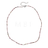 2MM Faceted Round Natural Multicolor Tourmaline Beaded Necklaces NJEW-JN05918-04-4