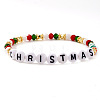 Christmas Glass Beaded Stretch Bracelets for Women OT9576-2-1