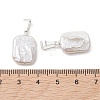 Natural Baroque Keshi Pearl Pendants PALLOY-JF05467-3