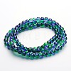 Spray Painted Transparent Glass Bead Strands DGLA-R023-8mm-02-2