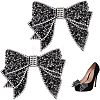 2Pcs Resin Rhinestone Bowknot Shoes Charms FIND-CA0004-74-1