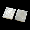 Carved Natural White Shell Cabochons SSHEL-N038-07-05-2