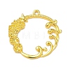 Ocean Theme Alloy Open Back Bezel Pendants PALLOY-F321-03A-G-1