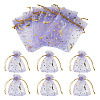 30Pcs Gold Stamping Moon Star Organza Drawstring Gift Bags ABAG-TA0002-21H-2