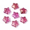 Spray Painted Glass Beads GLAA-R211-04-D05-2