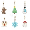 Christmas DIY Diamond Painting Keychain Kits DIAM-PW0010-67P-1