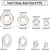 Unicraftale 24 Pcs 4 Styles 304 Stainless Steel Linking Rings STAS-UN0021-74P-5