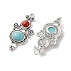 Bohemia Tibetan Style Alloy & Enamel & Synthetic Turquoise Pendants FIND-T074-09AS-2
