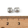 Brass Clear Cubic Zirconia Beads KK-D106-10P-3