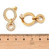 304 Stainless Steel Micro Pave Cubic Zirconia Stud Earrings for Women SA-A003-02A-G-3
