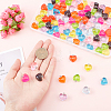 100Pcs 10 Colors Valentine's Day Transparent Resin Pendants FIND-SC0003-28-3