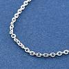 Stainless Steel Cable Chain Bracelets for Men Women BJEW-G736-11S-2