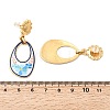 304 Stainless Steel Dangle Stud Earrings EJEW-A158-07B-G-3