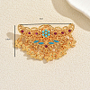 Alloy Pave Cubic Zirconia Filigree Tassel Brooches AL6774-2