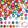 300Pcs Spray Painted Acrylic Beads MACR-PA0001-80-1