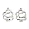 Hollow 201 Stainless Steel Pendants STAS-F337-10E-P-1