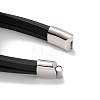 Men's Black PU Leather Cord Multi-Strand Bracelets BJEW-K243-24AS-4