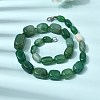 Dyed Natural Agate Cuboid Graduated Beaded Necklaces with Alloy Clasps NJEW-C113-01J-1