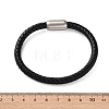 Man's Braided Leather Cord Bracelets BJEW-JB04255-02-5