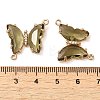 Brass Pave Faceted Glass Connector Charms X-FIND-Z020-04S-3