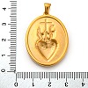 Religion Golden Tone 304 Stainless Steel Pendants STAS-K289-01G-02-3