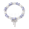 Brass Bowknot Charm Bracelets BJEW-JB12905-01-2