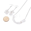 Natural Quartz Crystal Chips Beaded Jewelry Set SJEW-JS01231-05-8