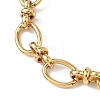 304 Stainless Steel Oval Link Chain Bracelets for Women BJEW-JB12855-01-3