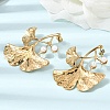 304 Stainless Steel & Plastic Pearl Stud Earrings EJEW-G462-02G-2