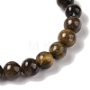 6mm Round Natural Tiger Iron Braided Bead Bracelets BJEW-C067-01A-04-3