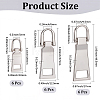 18Pcs 3 Styles Alloy Zipper Pull Tabs FIND-CY0001-83P-2