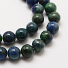 Natural Chrysocolla and Lapis Lazuli Beads Strands G-P281-03-8mm-3