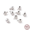 Anti-Tarnish Rhodium Plated 925 Sterling Silver Beads STER-D035-02P-4