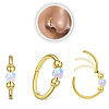 316L Surgical Stainless Steel & Cat Eye Ball Hoop Nose Rings WG275C7-02-1